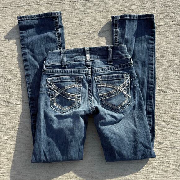 Ariat 25R Mid Rise Stretch Ivy Stackable Straight Leg Jeans Style 10024300 - Picture 1 of 9